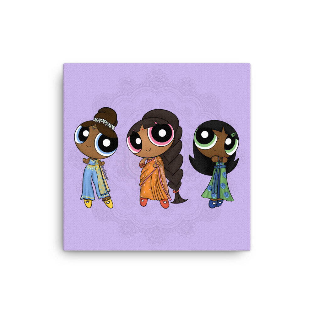 Desi Powerpuff Girls Canvas