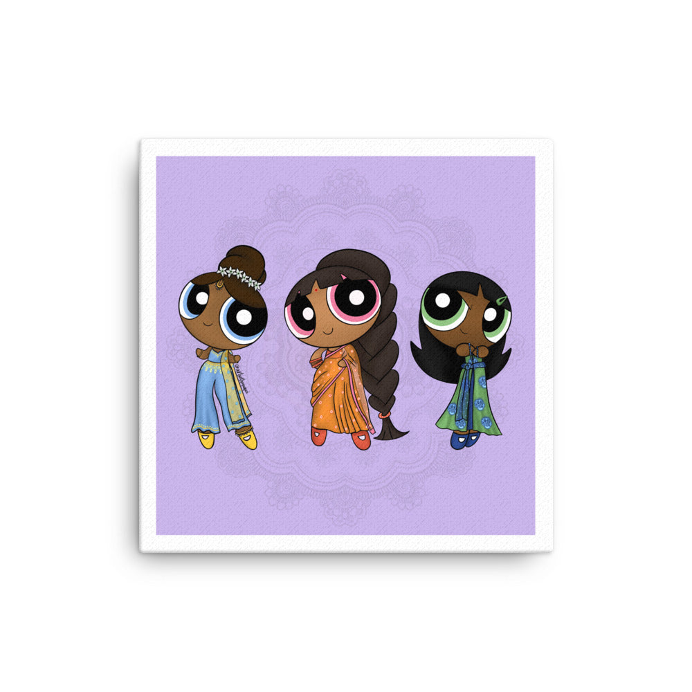 Desi Powerpuff Girls Canvas