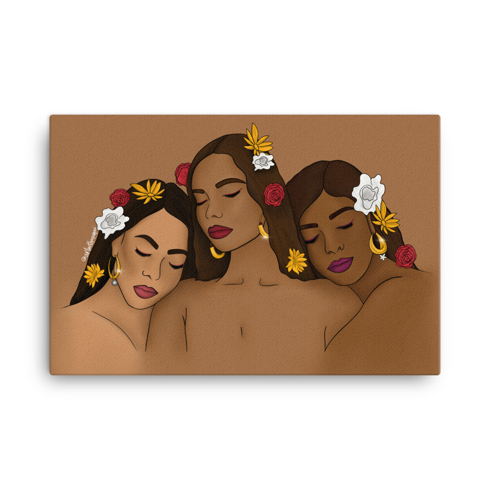 Brown Skin Glows Canvas