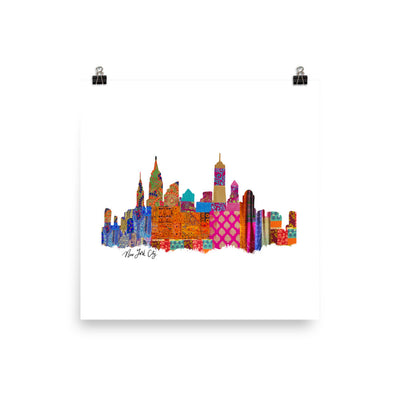 NYC Fabric Skyline Print