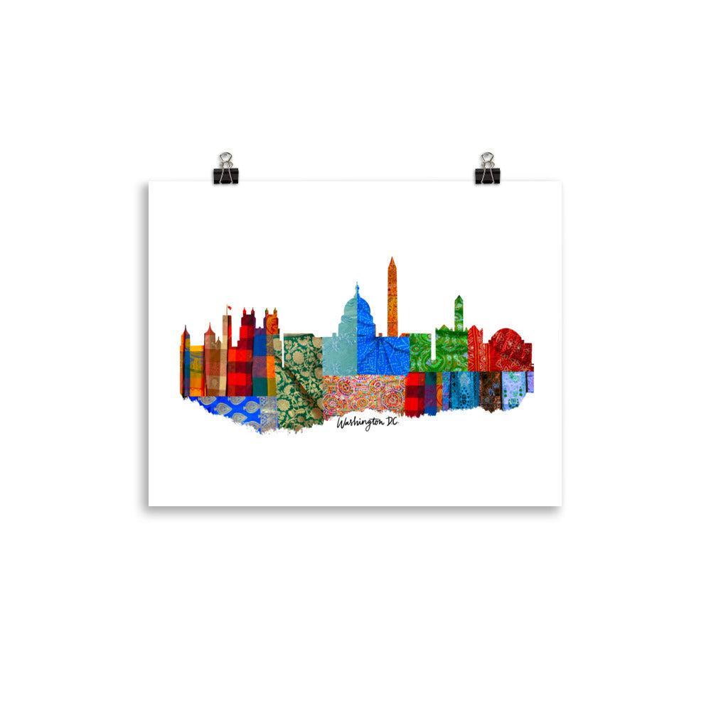 Washington D.C. Fabric Skyline Print