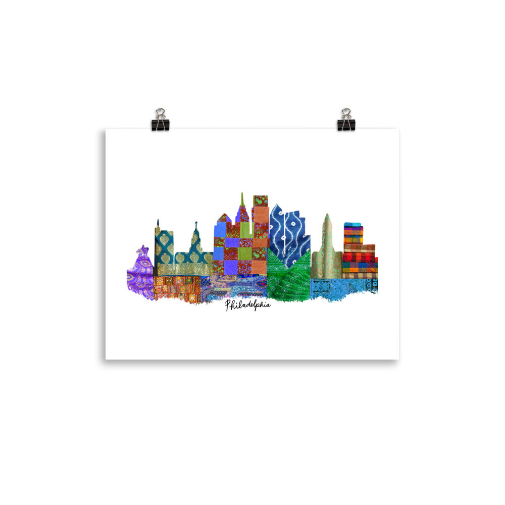 Philadelphia Fabric Skyline Print