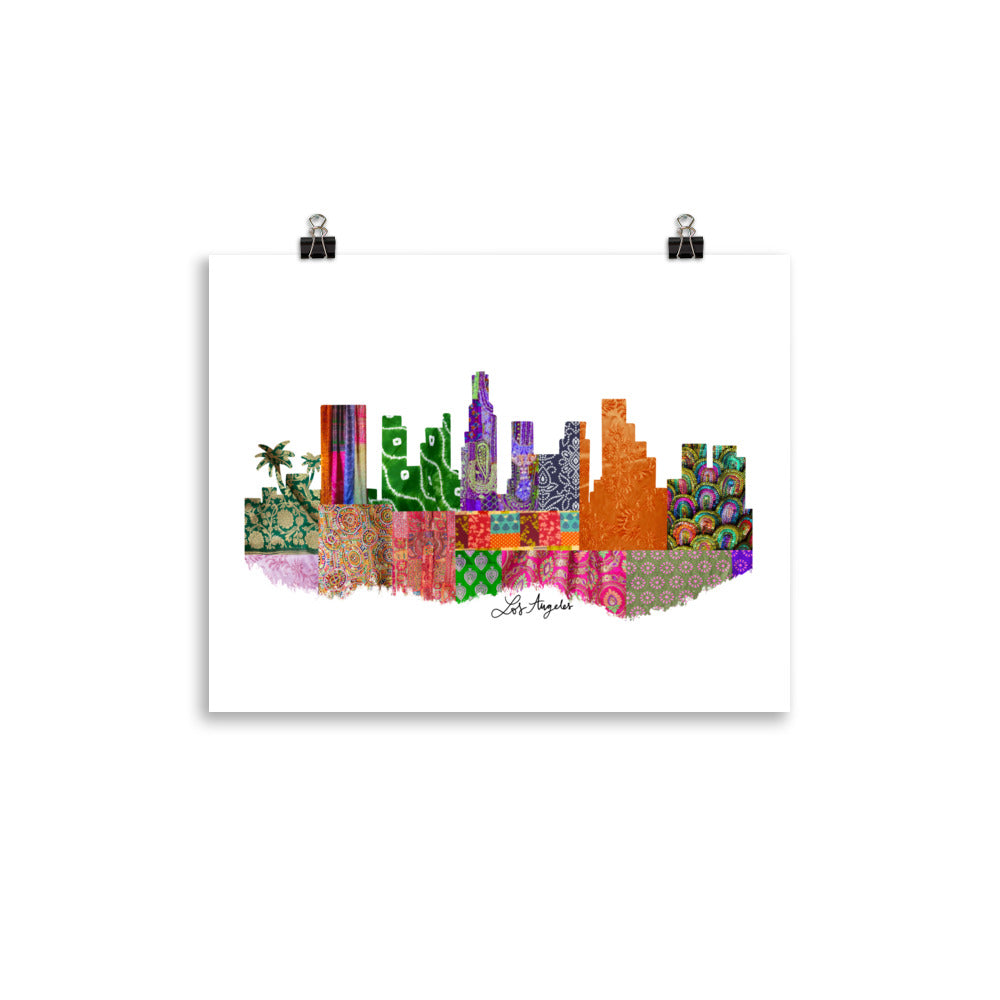 Los Angeles Fabric Skyline Print