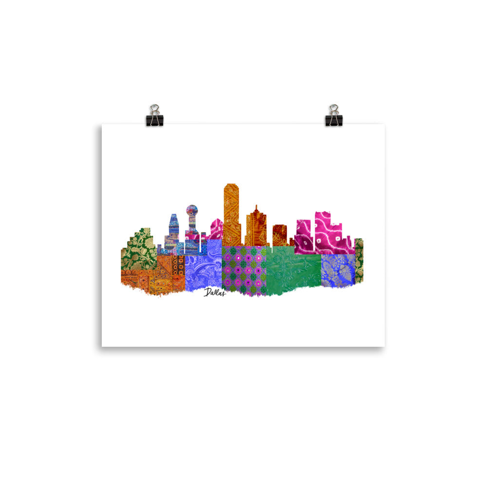 Dallas Fabric Skyline Print