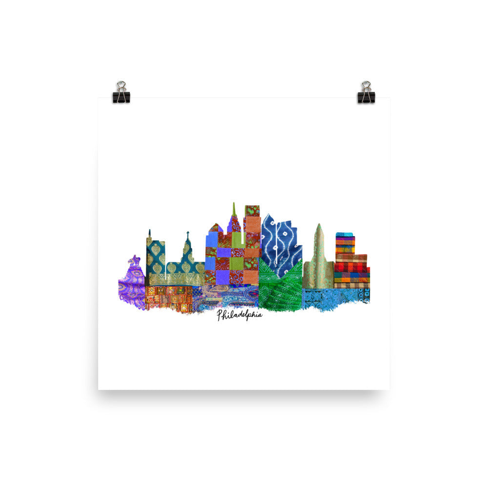 Philadelphia Fabric Skyline Print