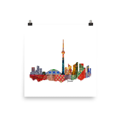 Toronto Fabric Skyline Print