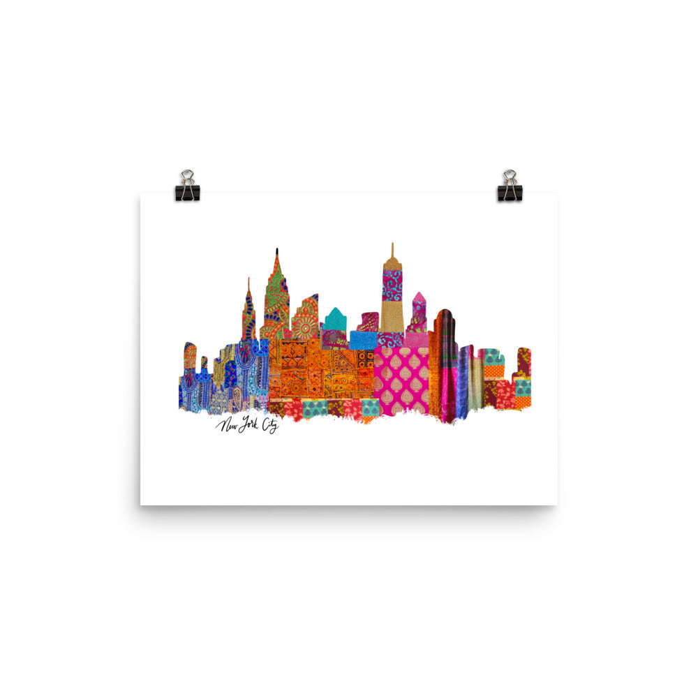 NYC Fabric Skyline Print