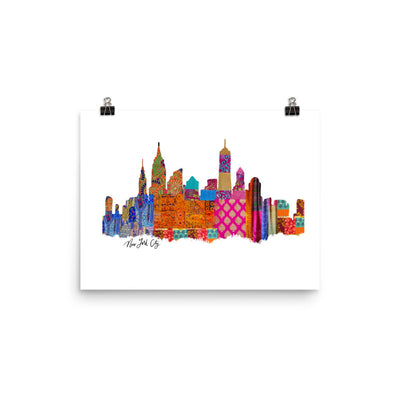 NYC Fabric Skyline Print