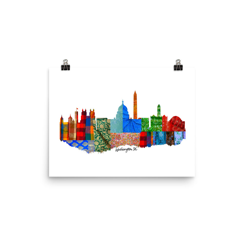 Washington D.C. Fabric Skyline Print