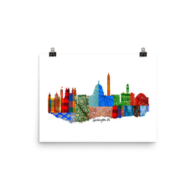 Washington D.C. Fabric Skyline Print