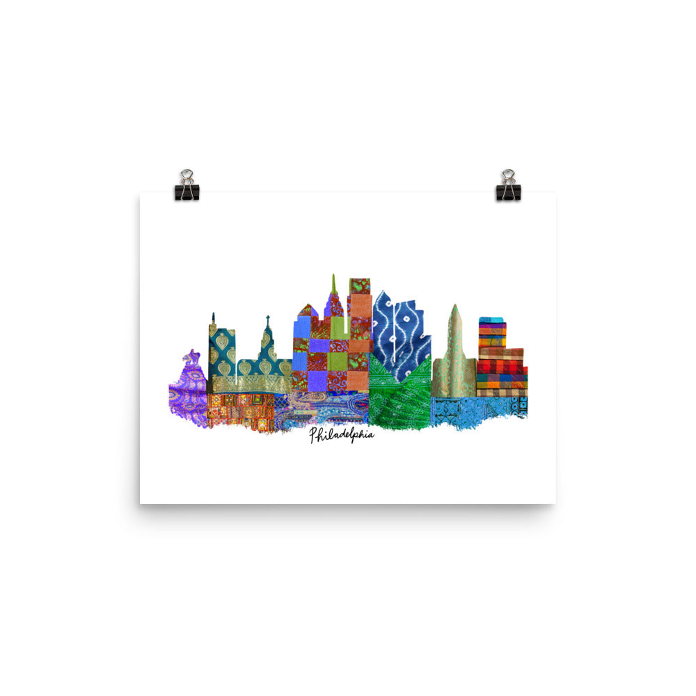 Philadelphia Fabric Skyline Print