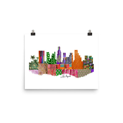 Los Angeles Fabric Skyline Print