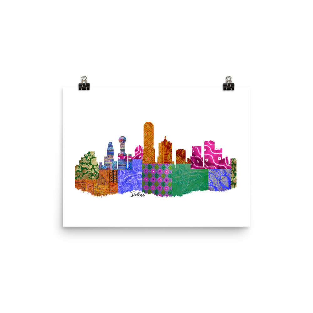 Dallas Fabric Skyline Print