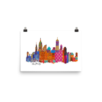 NYC Fabric Skyline Print