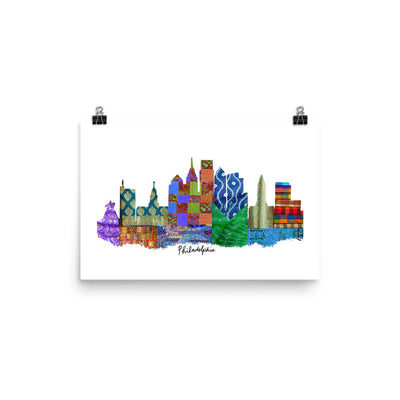 Philadelphia Fabric Skyline Print