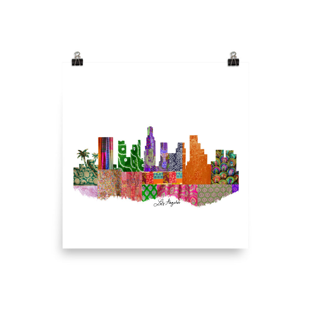 Los Angeles Fabric Skyline Print