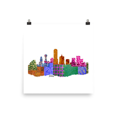 Dallas Fabric Skyline Print