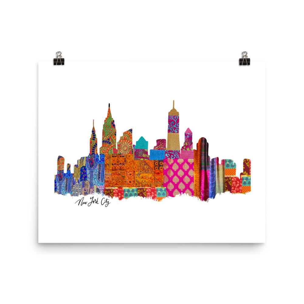 NYC Fabric Skyline Print