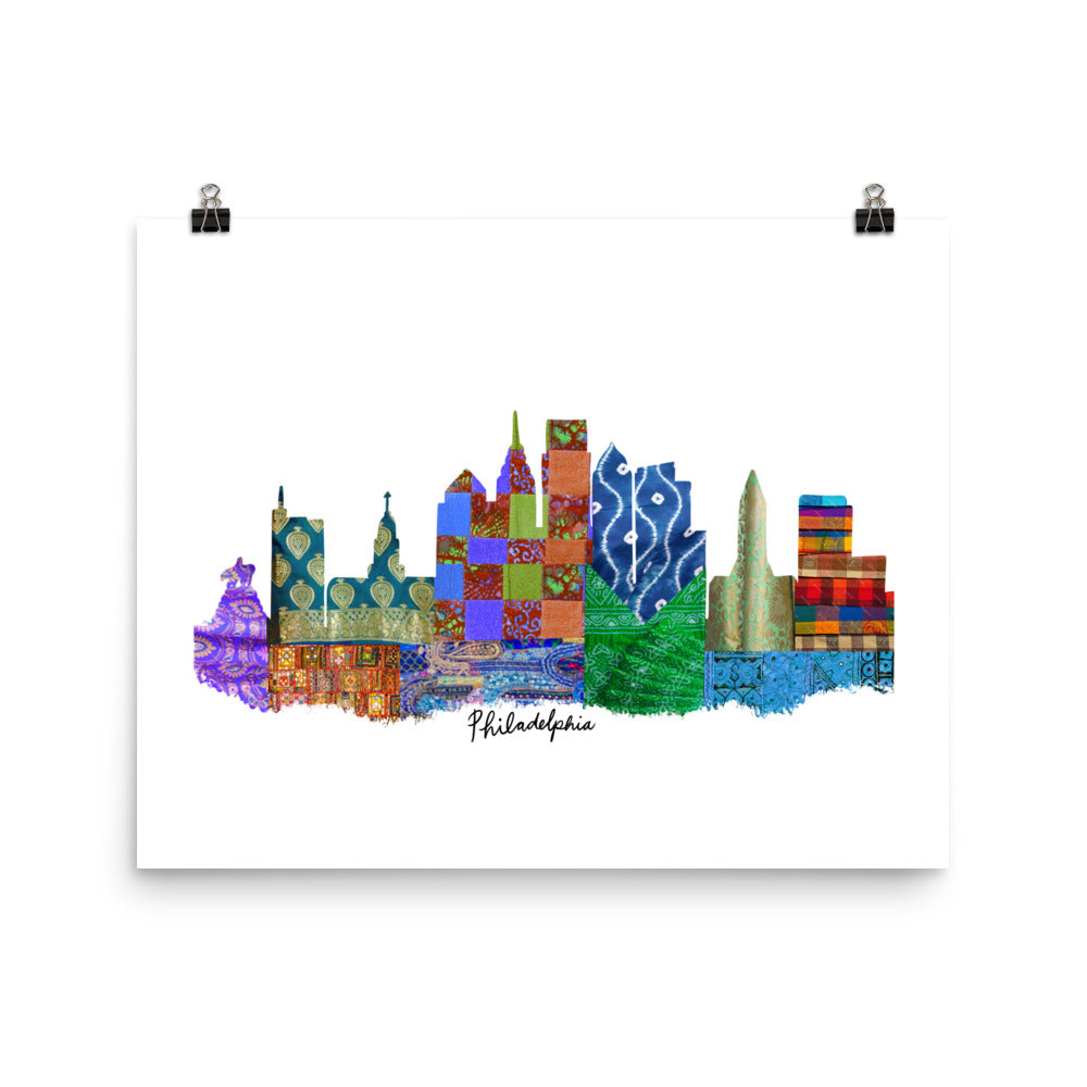 Philadelphia Fabric Skyline Print