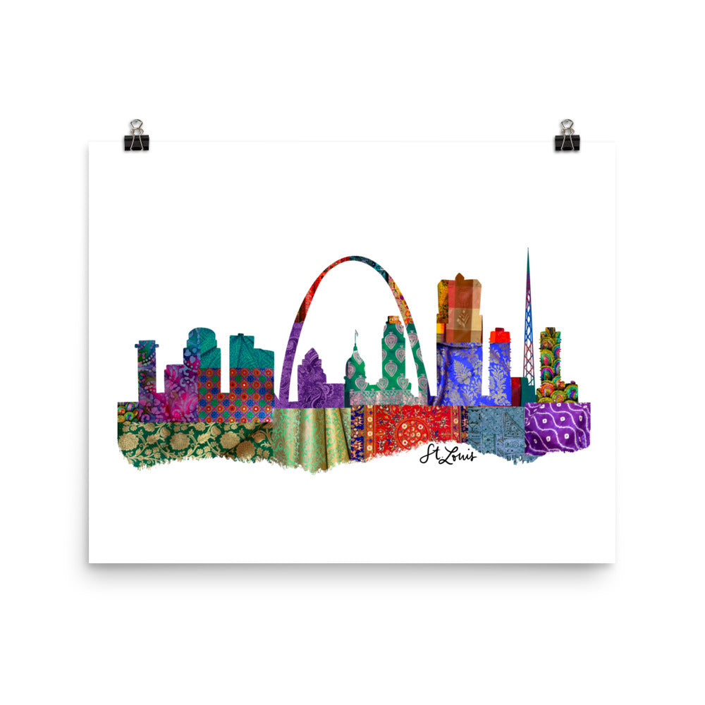 St. Louis Fabric Skyline Print