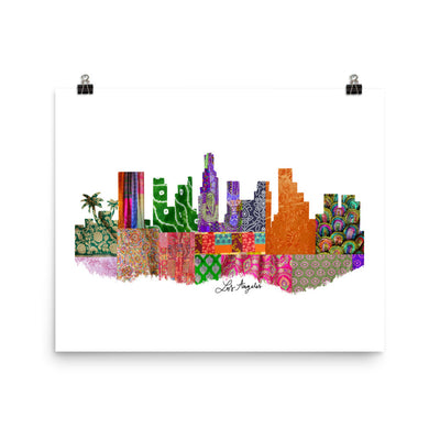 Los Angeles Fabric Skyline Print