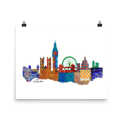 London Fabric Skyline Print