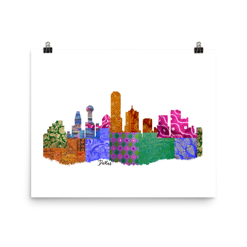 Dallas Fabric Skyline Print