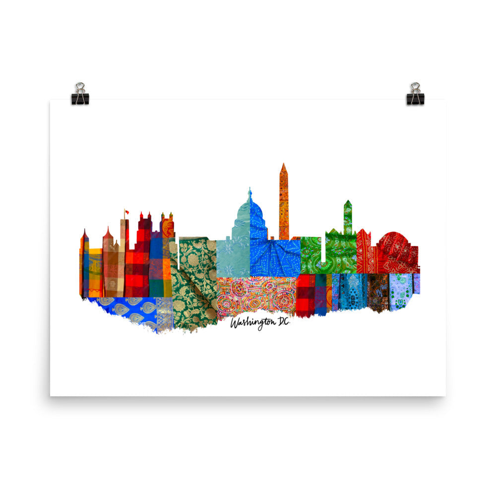 Washington D.C. Fabric Skyline Print