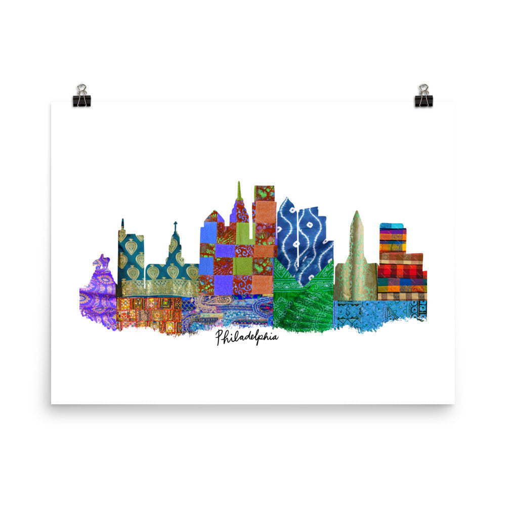 Philadelphia Fabric Skyline Print