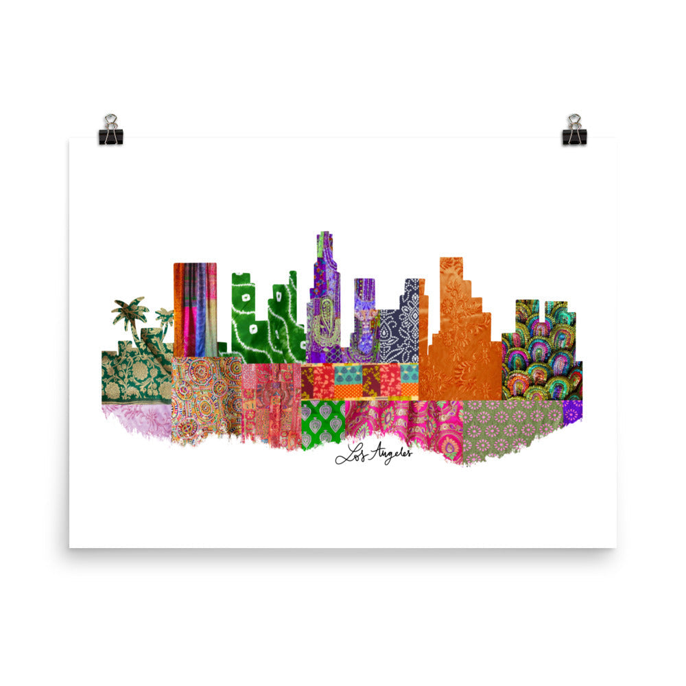 Los Angeles Fabric Skyline Print