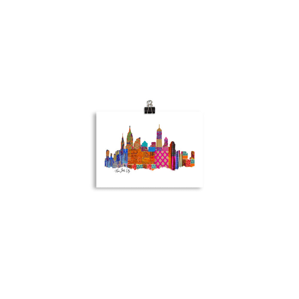 NYC Fabric Skyline Print