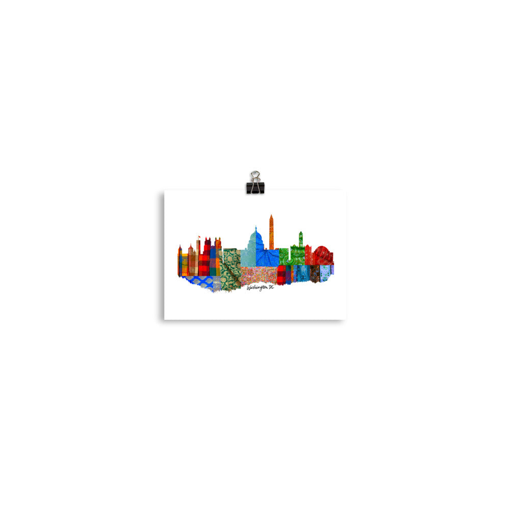 Washington D.C. Fabric Skyline Print