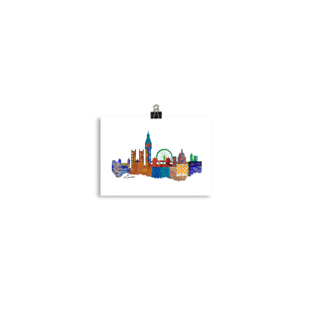 London Fabric Skyline Print