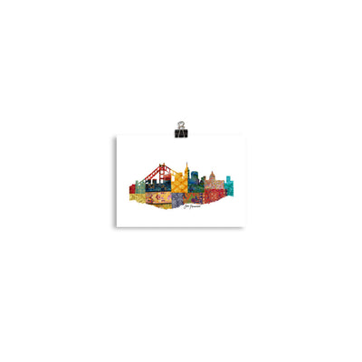 San Francisco Fabric Skyline Print