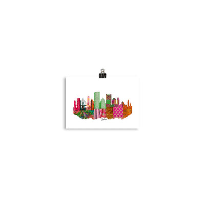 Boston Fabric Skyline Print