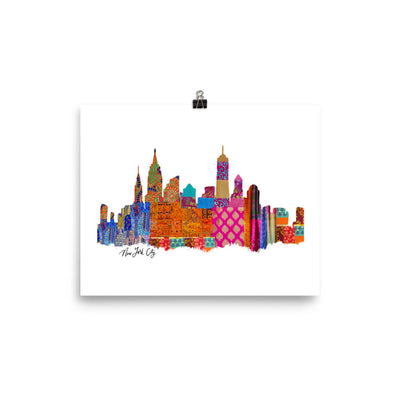 NYC Fabric Skyline Print