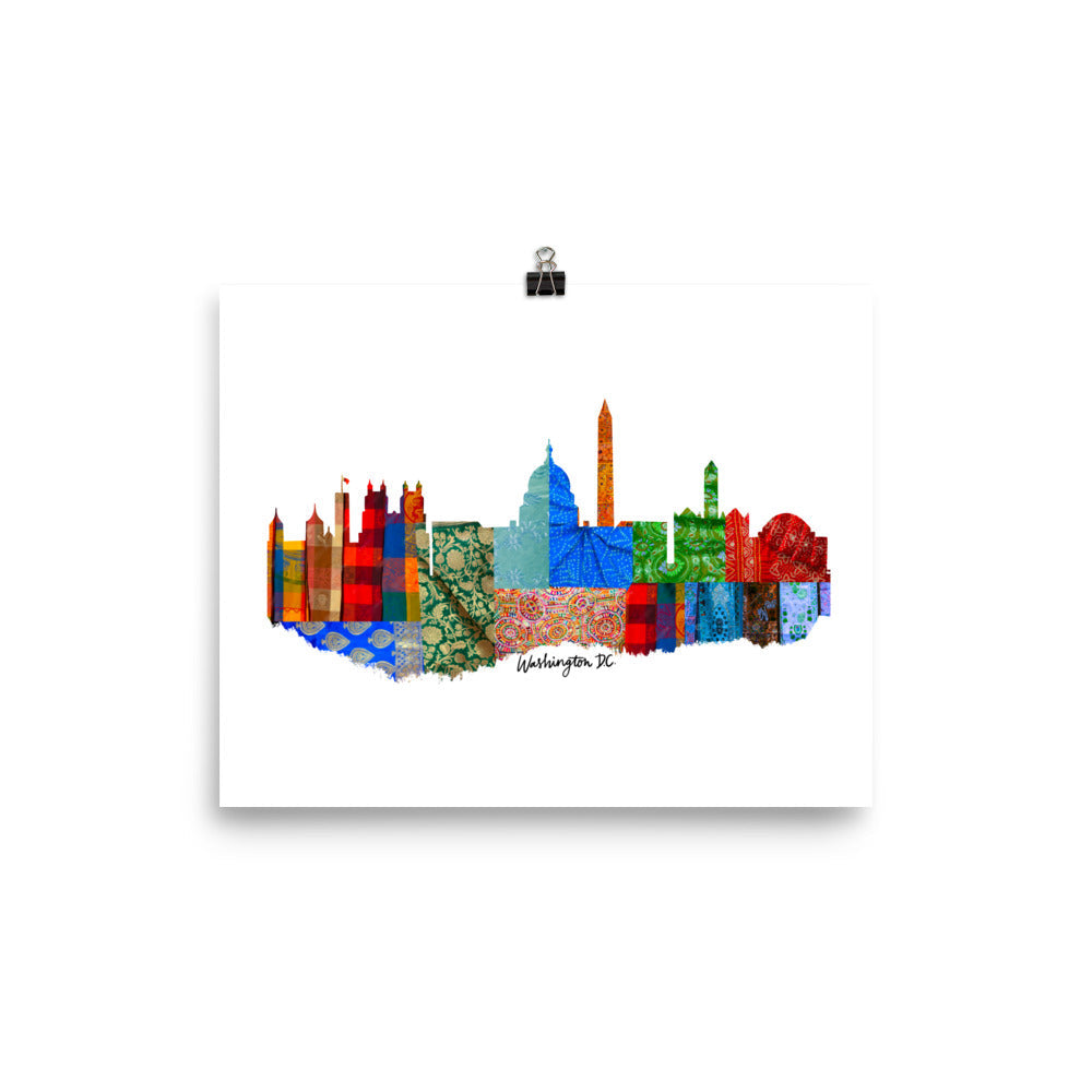 Washington D.C. Fabric Skyline Print