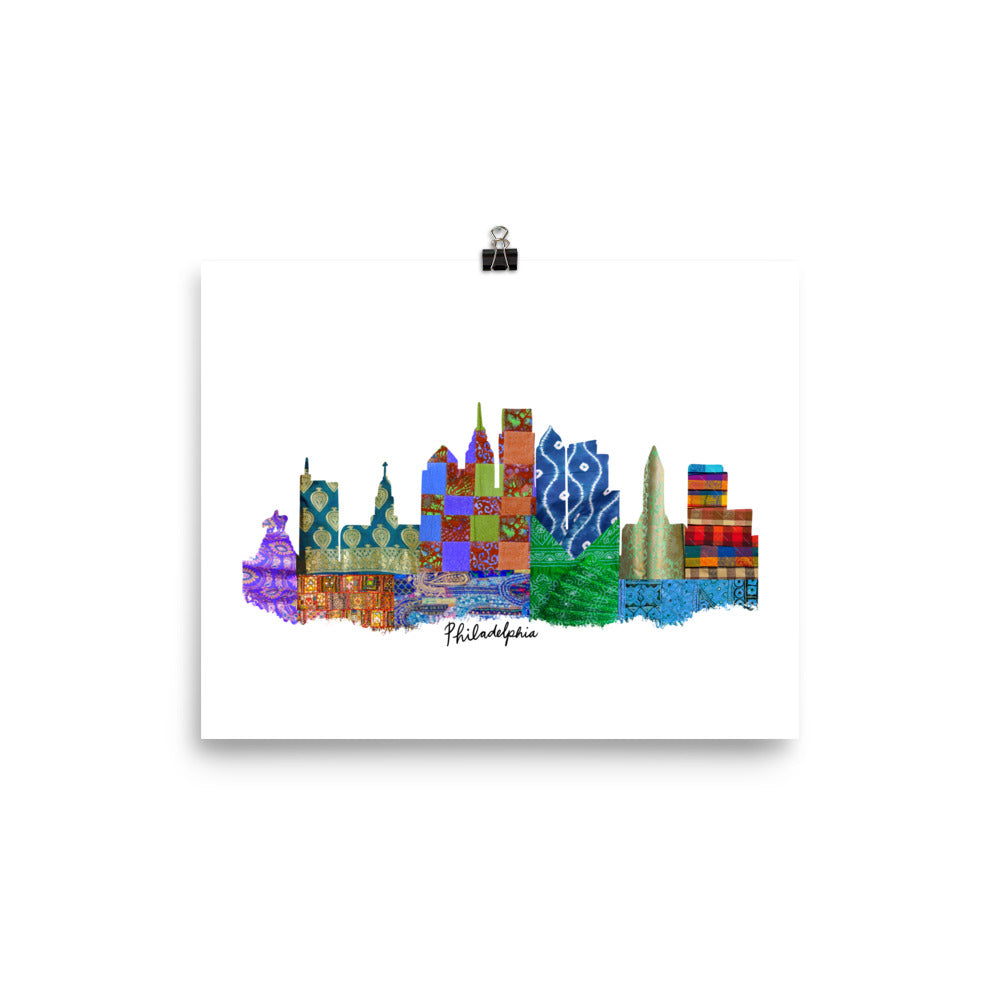 Philadelphia Fabric Skyline Print