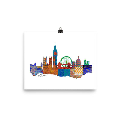 London Fabric Skyline Print