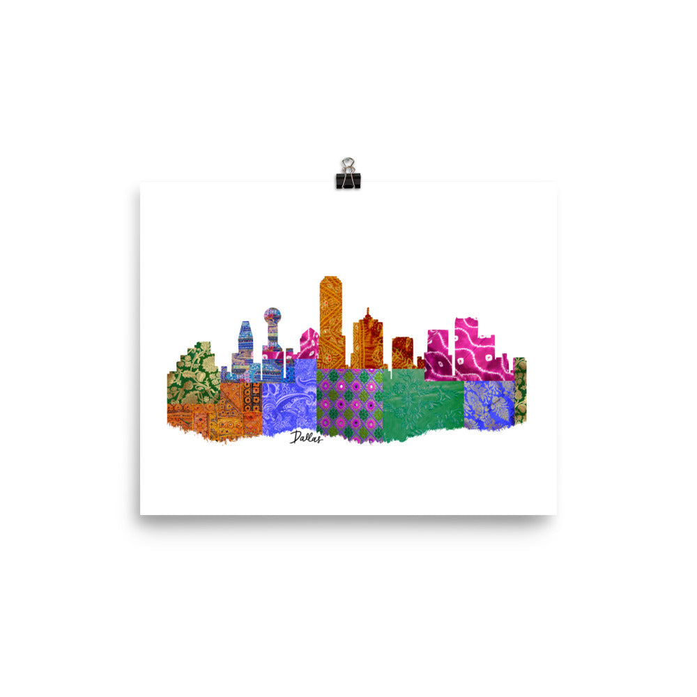 Dallas Fabric Skyline Print