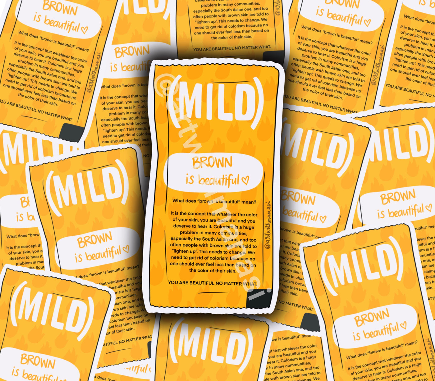 Desi Mild Taco Bell Sauce Sticker: Brown is Beautiful