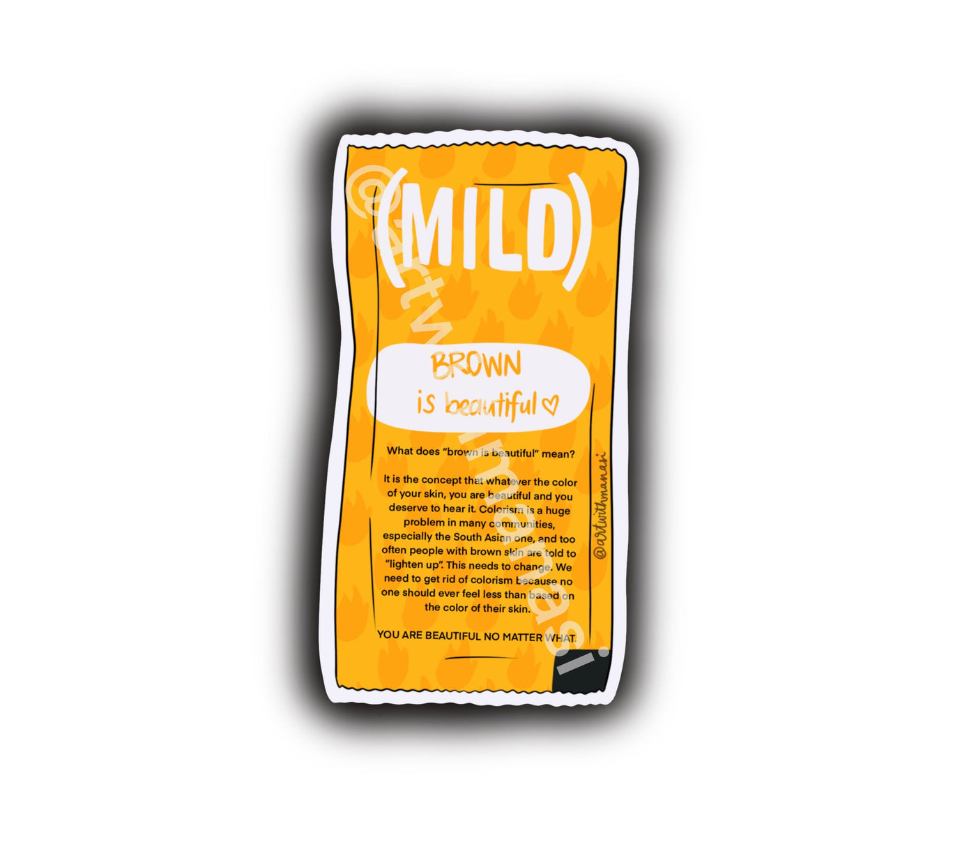 Desi Mild Taco Bell Sauce Sticker: Brown is Beautiful