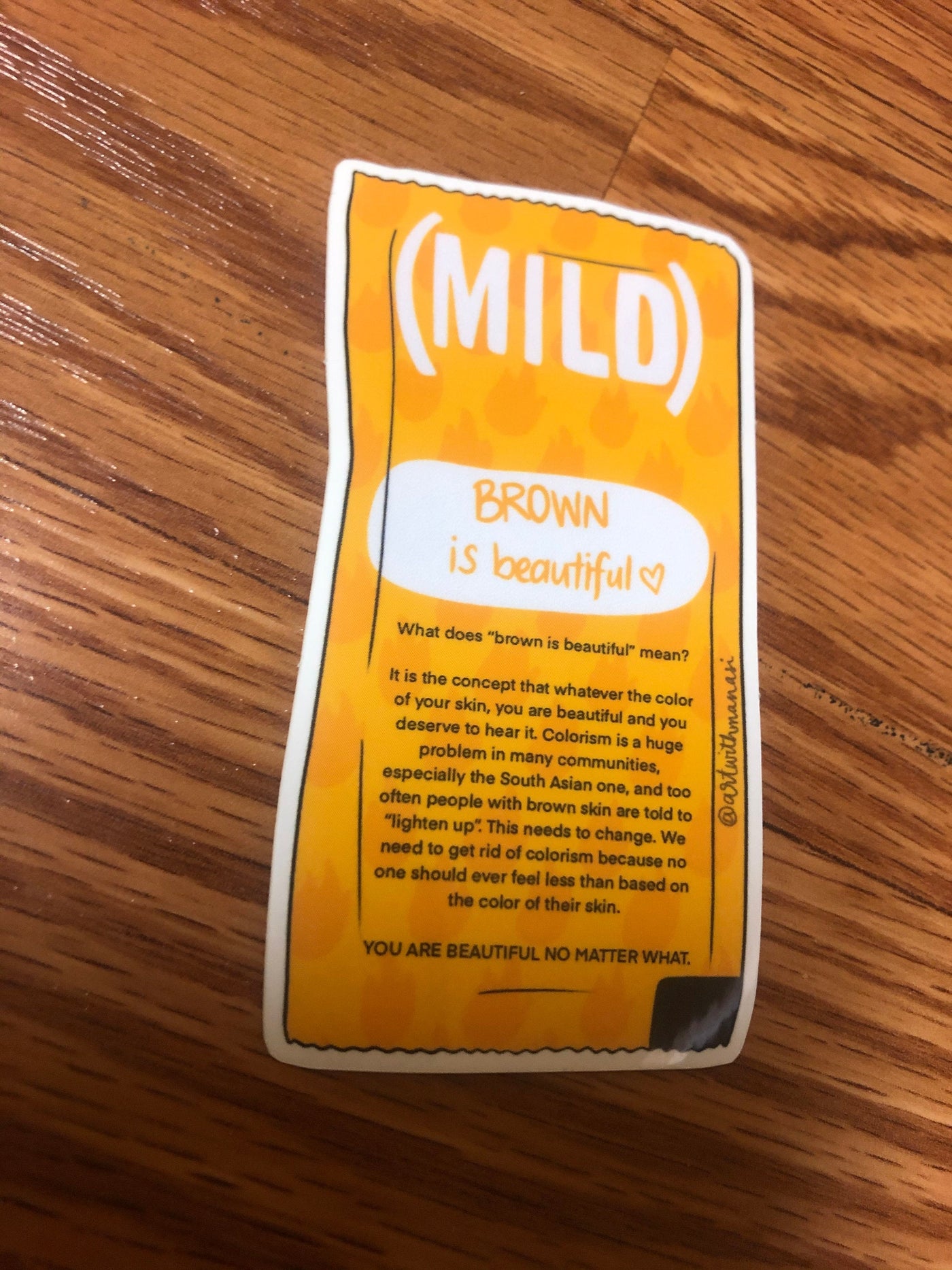 Desi Mild Taco Bell Sauce Sticker: Brown is Beautiful