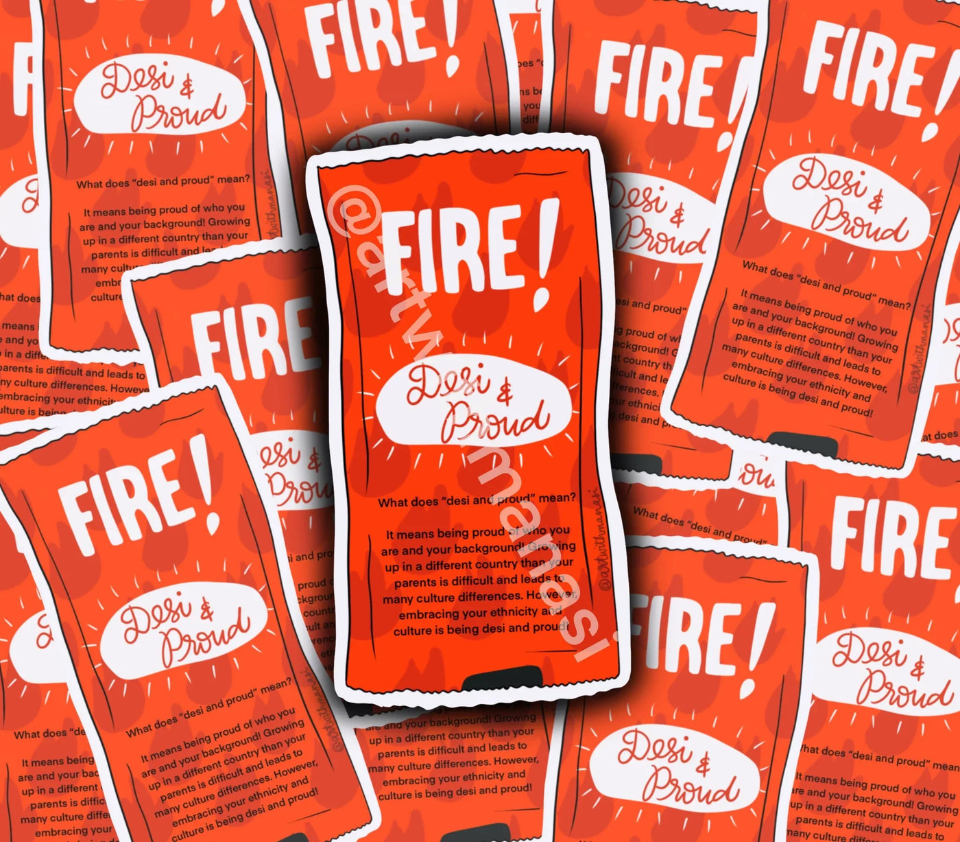 Desi Fire Taco Bell Sauce Sticker: Desi and Proud