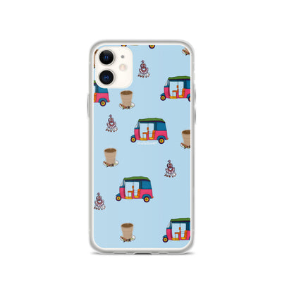 Auto, Earrings, and Chai Blue Phone Case: iPhone