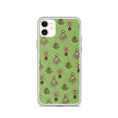 Desi Earrings Green Phone Case: iPhone