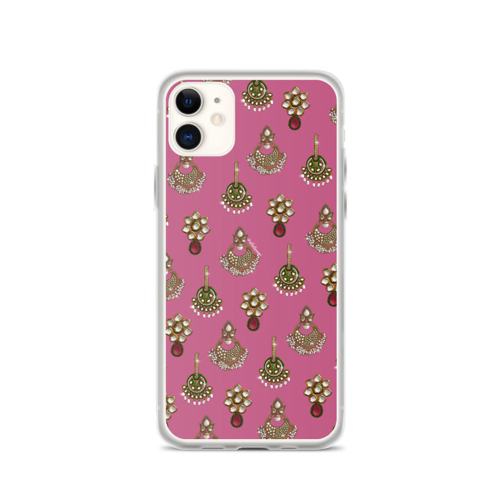 Desi Earrings Pink Phone Case: iPhone