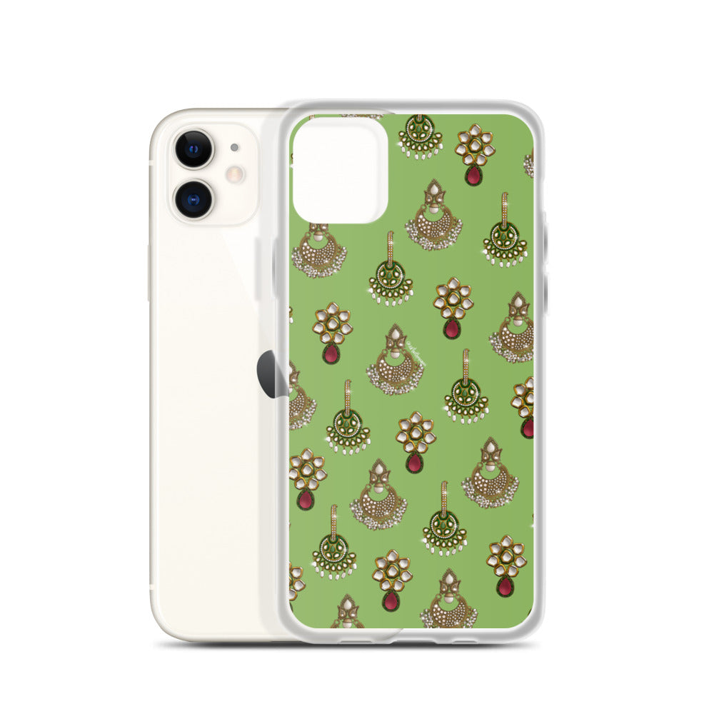 Desi Earrings Green Phone Case: iPhone