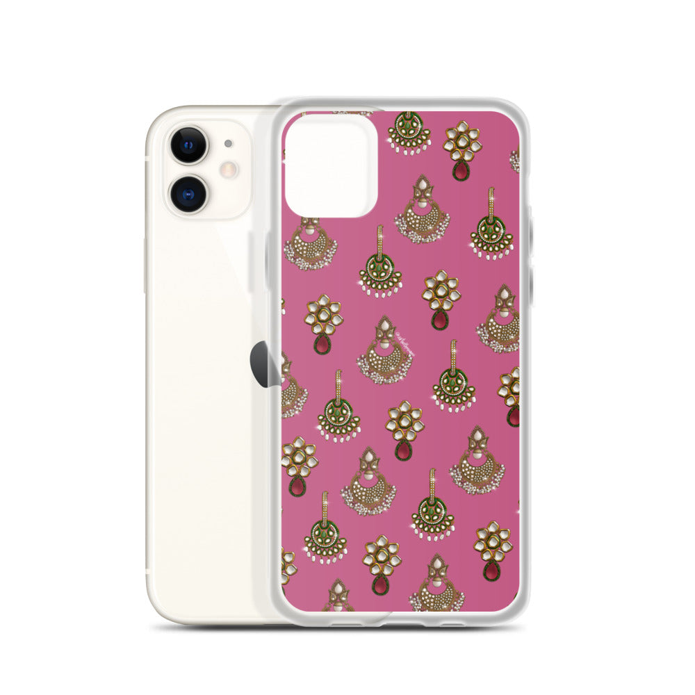 Desi Earrings Pink Phone Case: iPhone