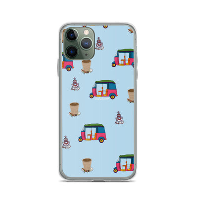 Auto, Earrings, and Chai Blue Phone Case: iPhone